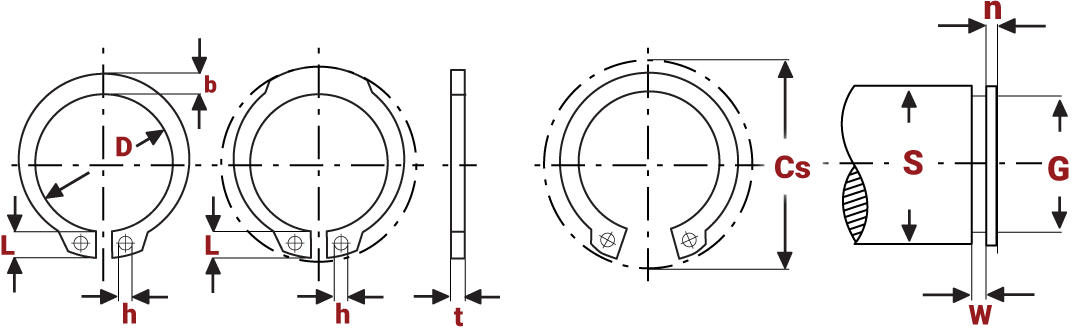 Circlips extérieur (différents diamètres) - Atelier - DiscountFarmer